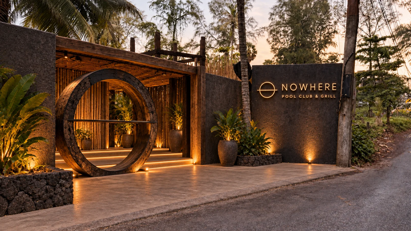 NOWHERE circular entrance venue render